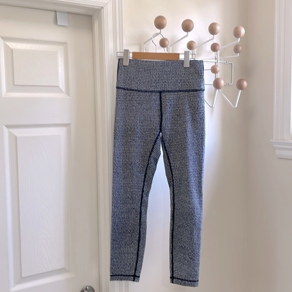 LULULEMON Wunder Under Pant High Waist Yoga Leggings Houndstooth Size 6 - Picture 4 of 14